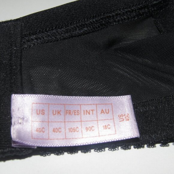 SAVAGE X FENTY Black Lace Underwire Bra Size 40C - Picture 4 of 5